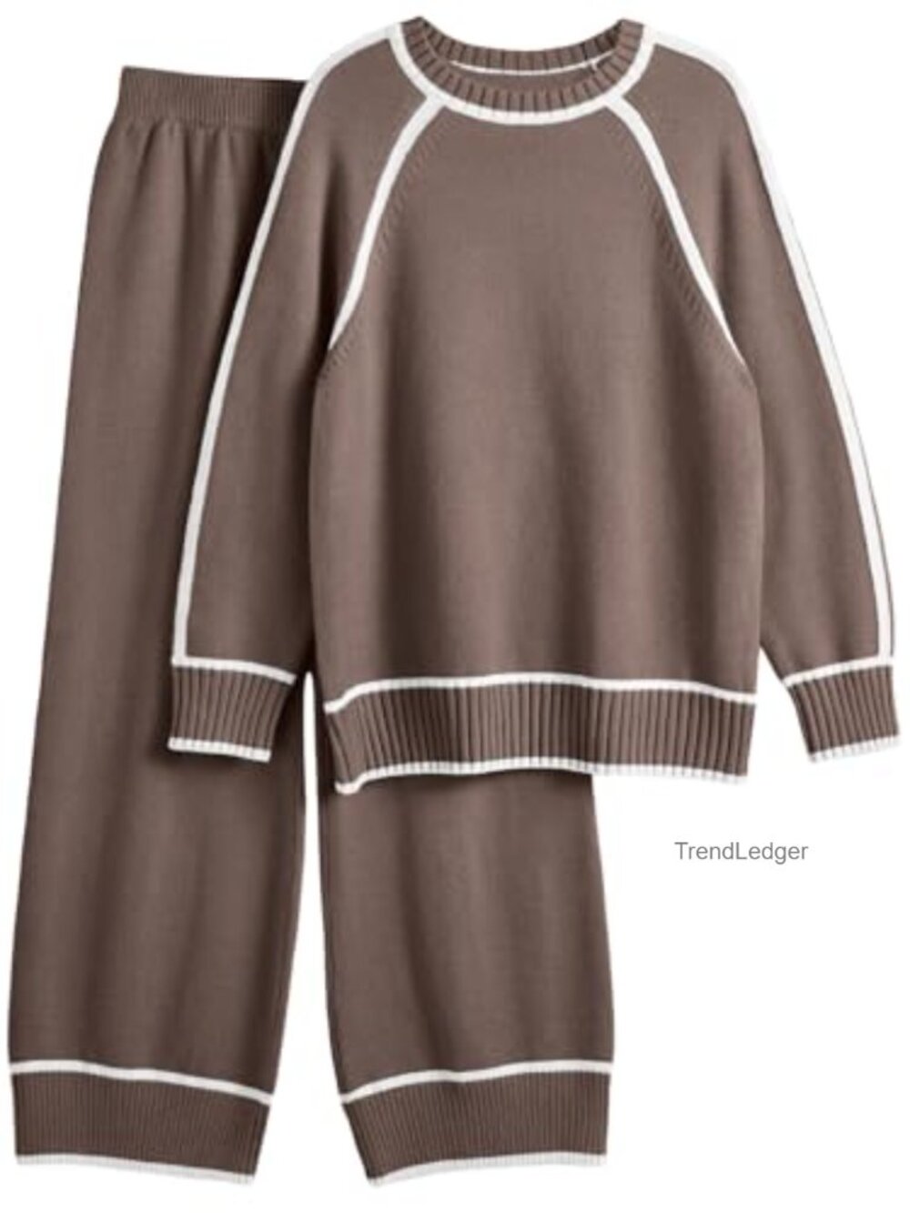 LILLUSORY 2 Piece Knit Lounge Set Sweater & Wide Leg Pants